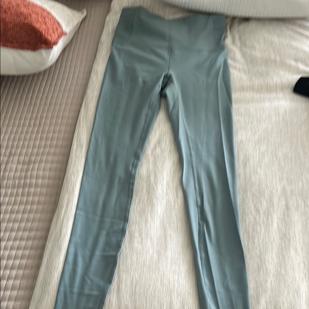 Sleek Blue High-Waisted Leggings